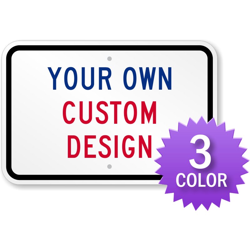 Custom 1Color Printed Plastic Sign Customizable Sign