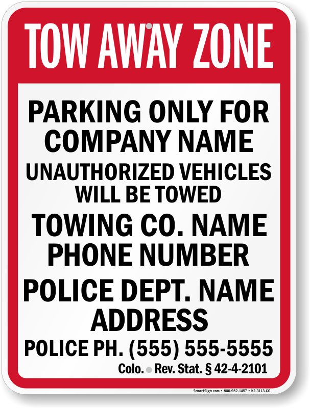 Colorado ADA Parking Signs, Fire Lane Signs and Other