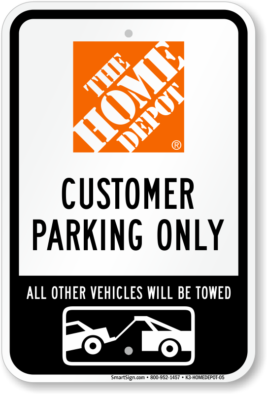 The Home Depot Parking Signs