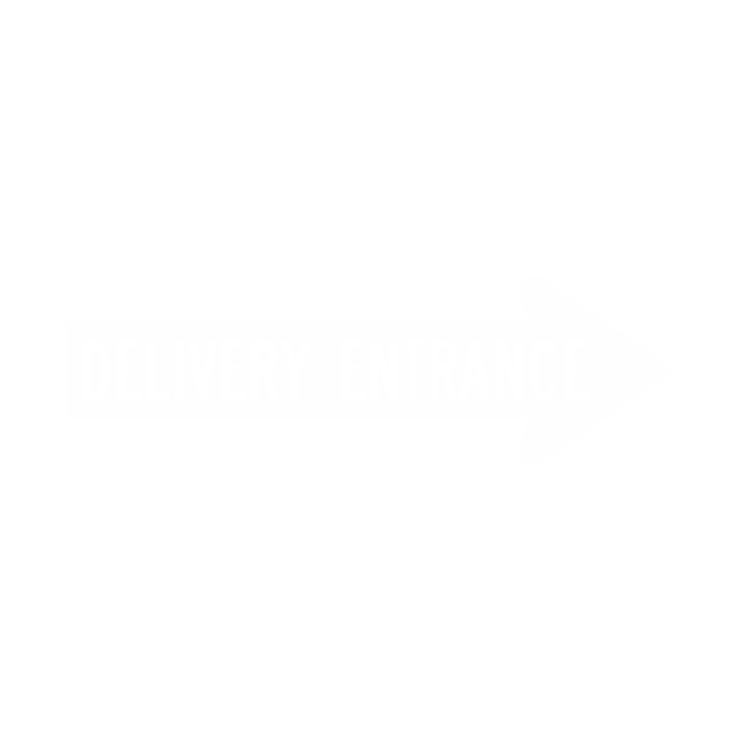 Delivery Entrance Directional Arrow Sign