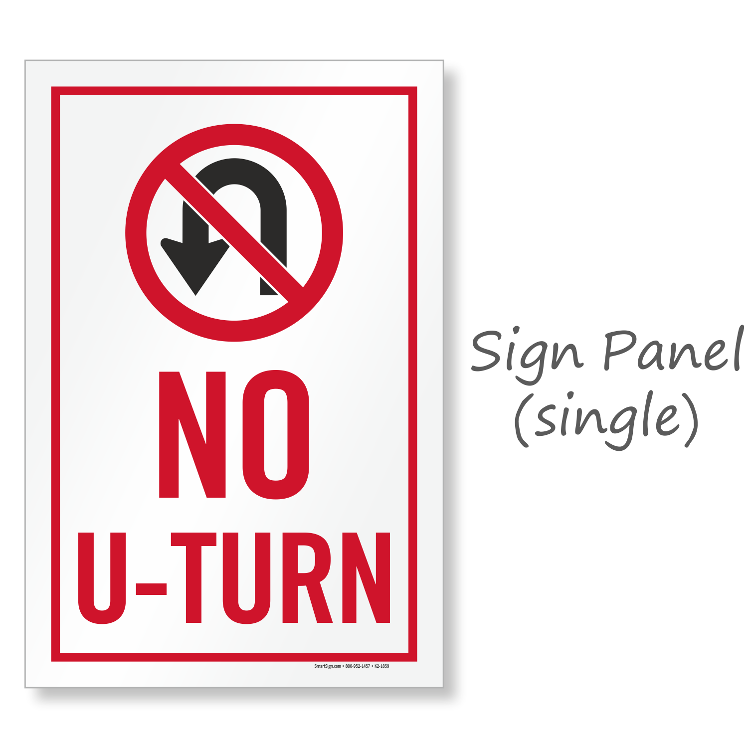 No U Turn Portable Sidewalk Sign Sku K Roll 1230