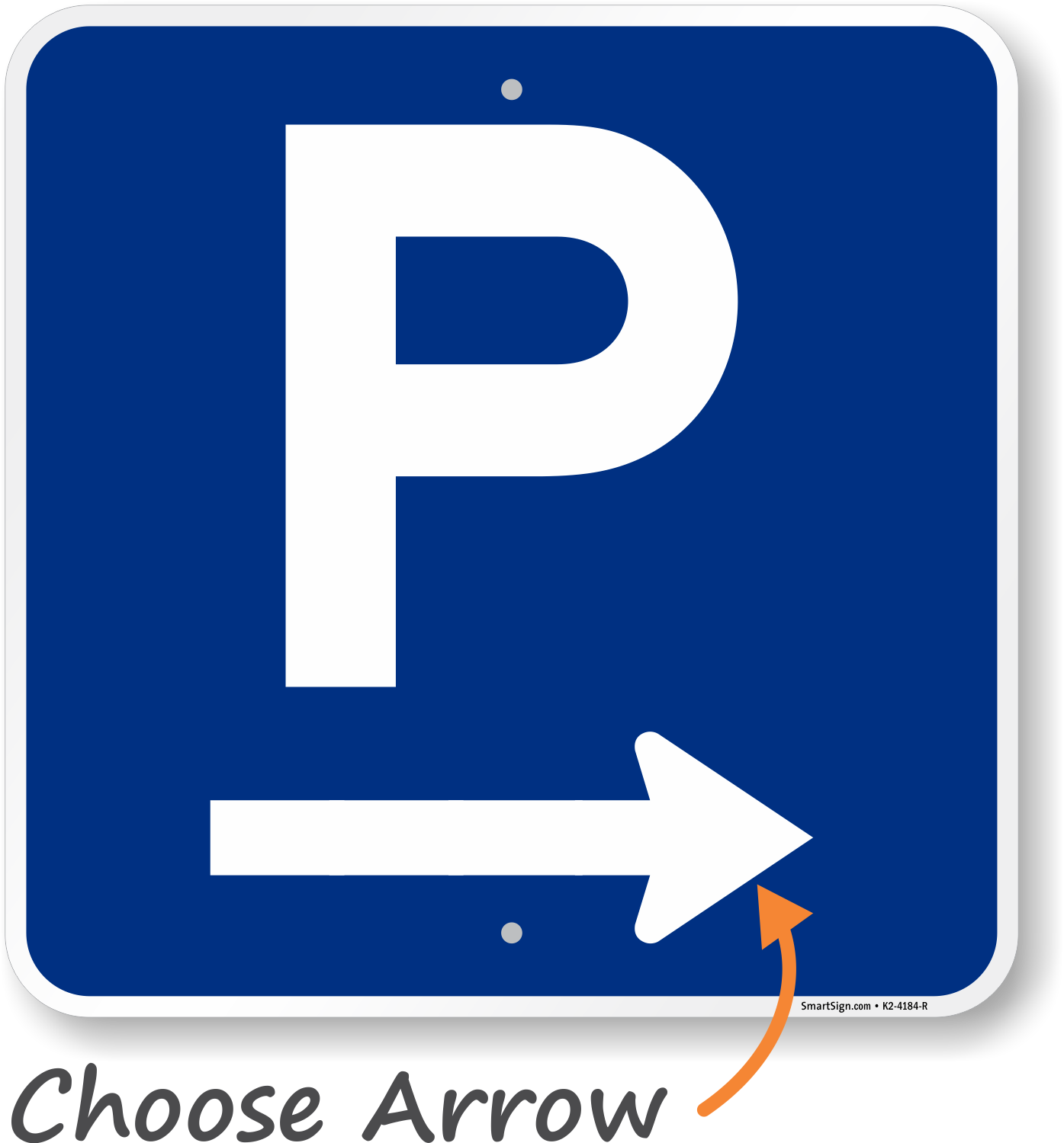 ENTER LEFT ARROW Parking Lot Sign - Heavy Duty Metal Outdoor