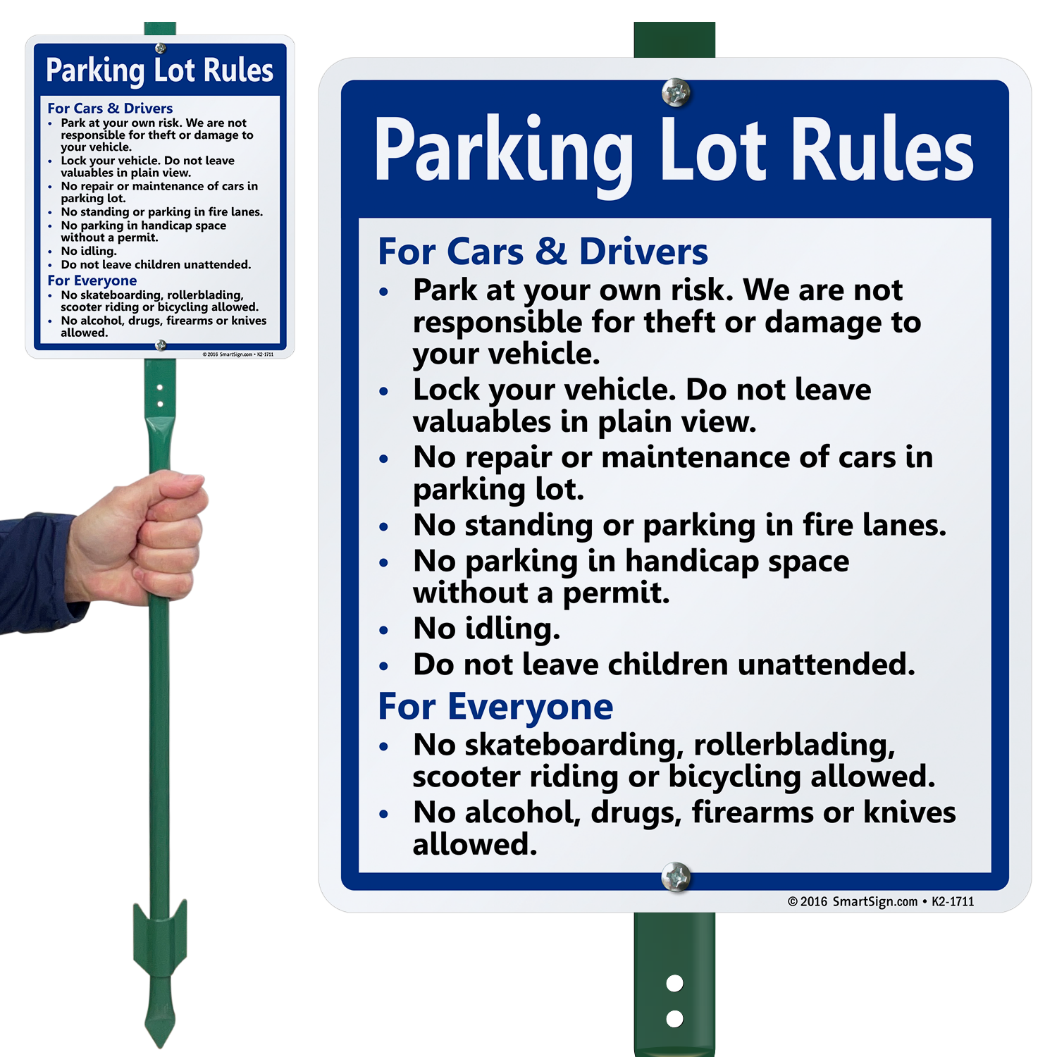 Parking Lot Rules Signs Courtesy Parking Rules Signs