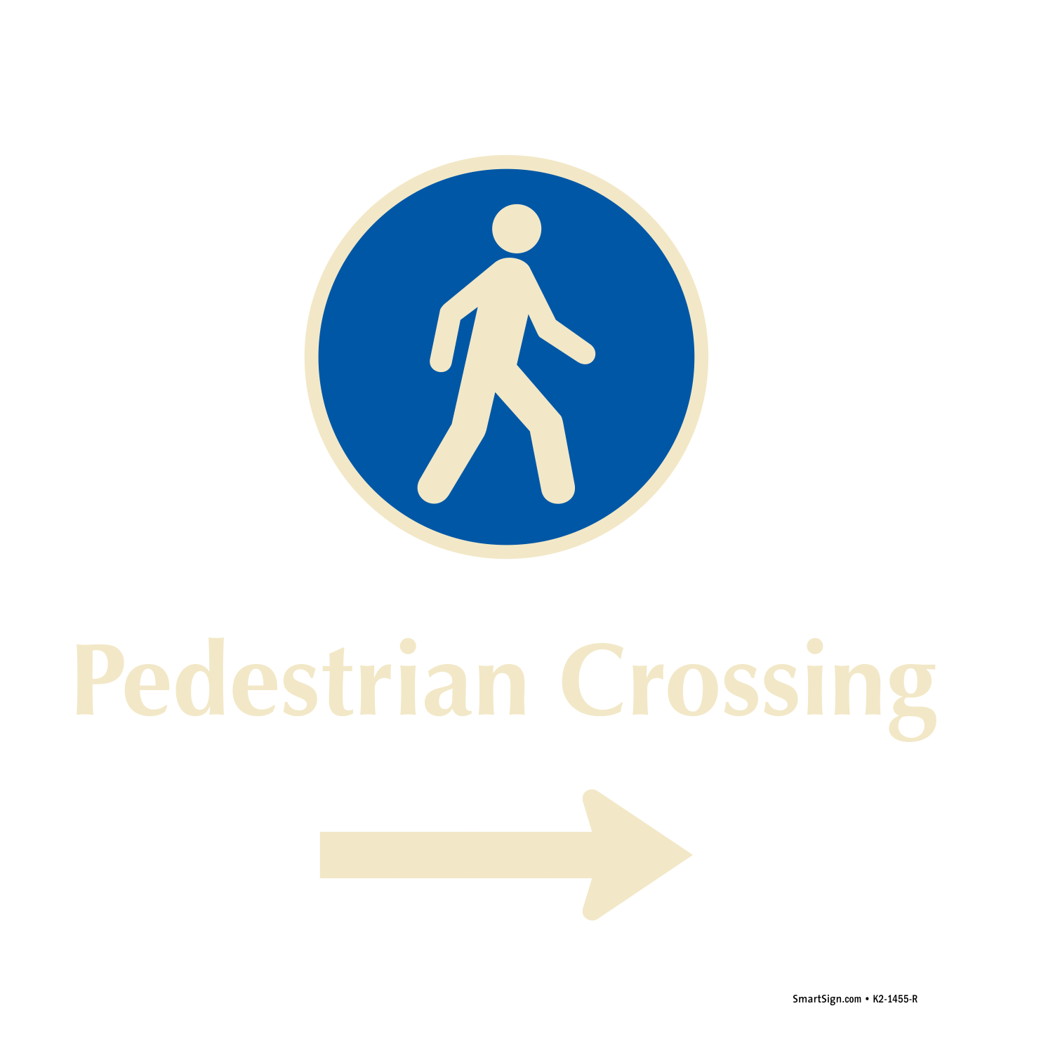Designer Pedestrian Crossing Sign with Arrow