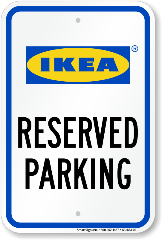 Ikea Parking Signs