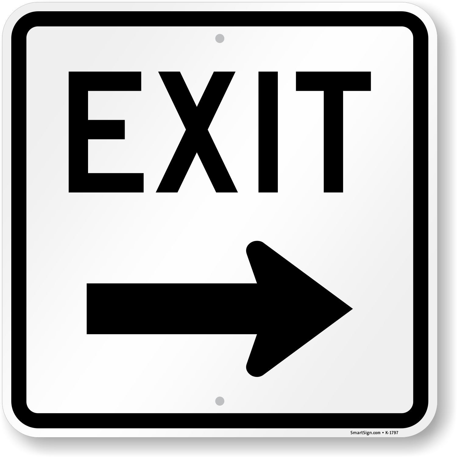 Exit Arrow Sign