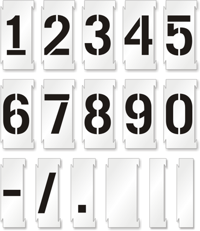 Details about   1-800-STENCIL Numbers 0-9 8" Stencil Kit P/N 5380-008