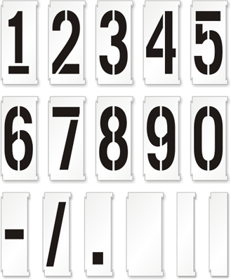 Parking Lot Stencil Kit – Interlocking Numbers & Letters