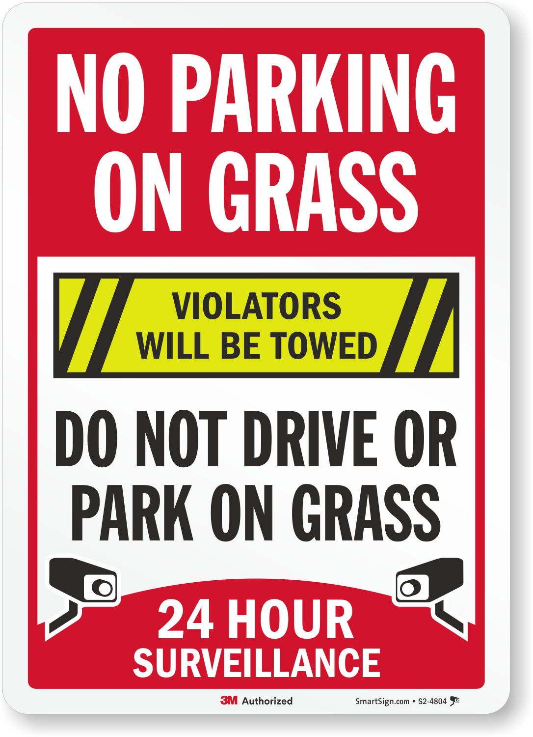 No Parking on the Grass Signs – MyParkingSign