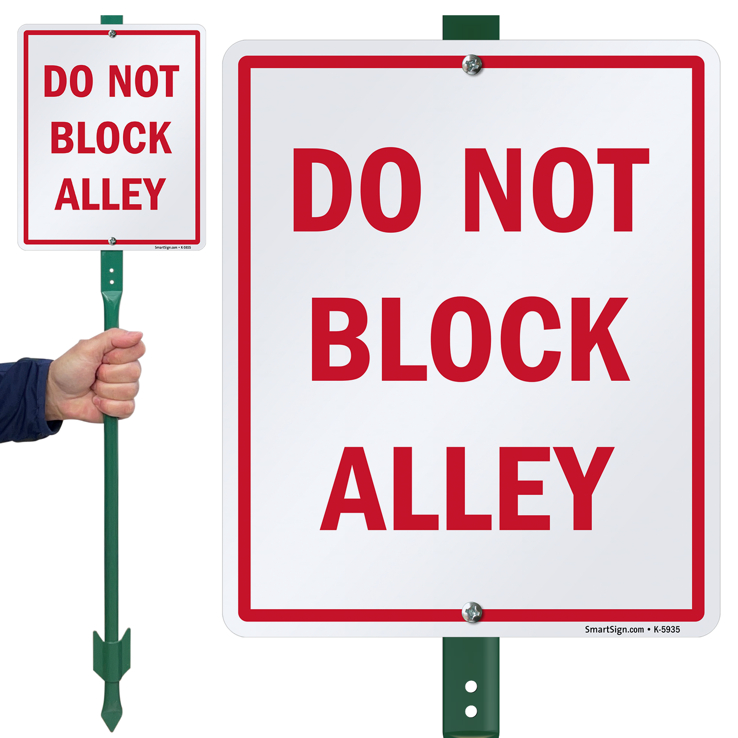 Do Not Block Alley Sign , SKU: K-5935