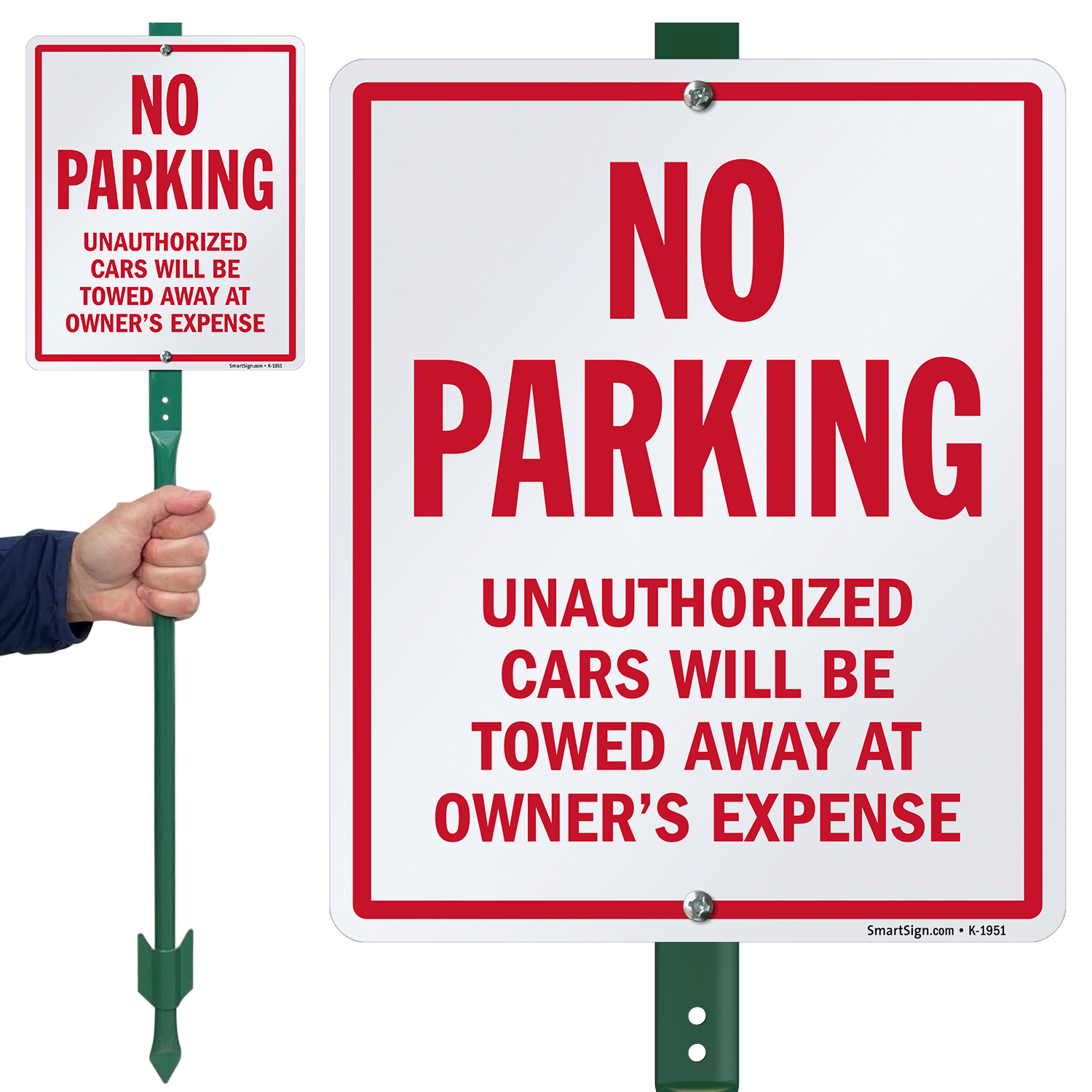 24 in. x 18 in. Authorized Parking Sign, SKU: K-1951