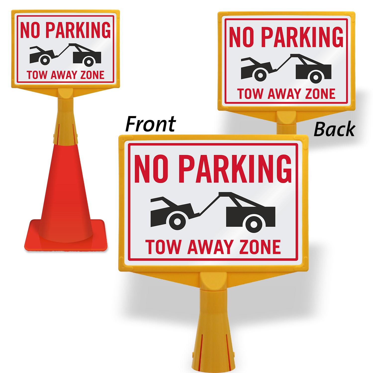 Large No Parking Tow Away Zone No Parking Any Time Tow Away Zone Sign