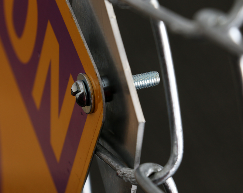 Sign Clips for Chain Link Fence (Pair) Sign Bracket, SKU FenceClip01