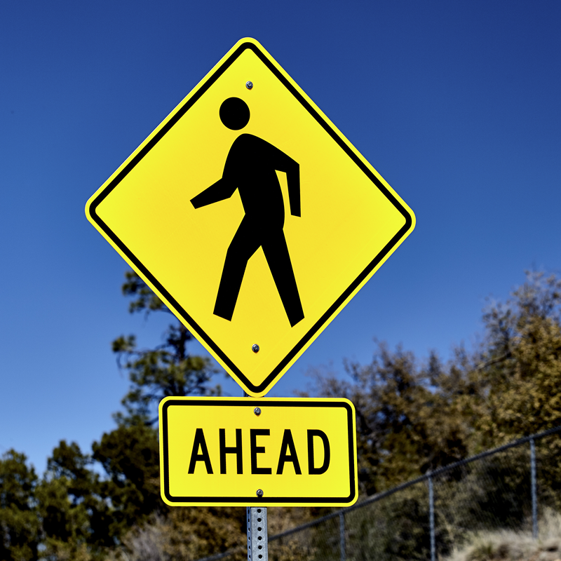 Pedestrians Children Crossing Sign Symbol - Triangle Shape, SKU: K