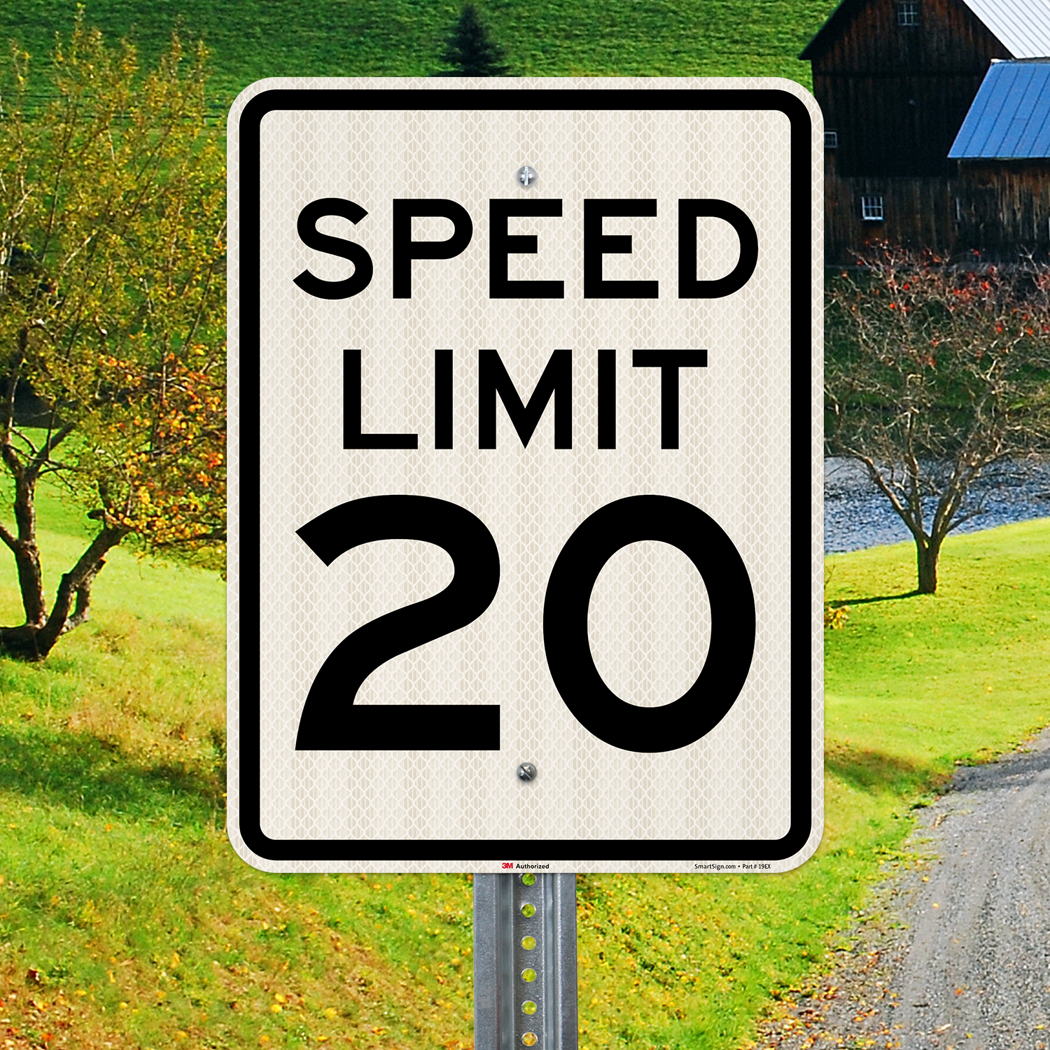 Aluminum Speed Limit 20 Mph Signs SKU K 2085