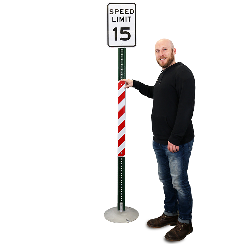 Reallnaive 4-Pack Reflective Sign Panels - 30x3 Inch Yellow Green Aluminum Driveway Markers