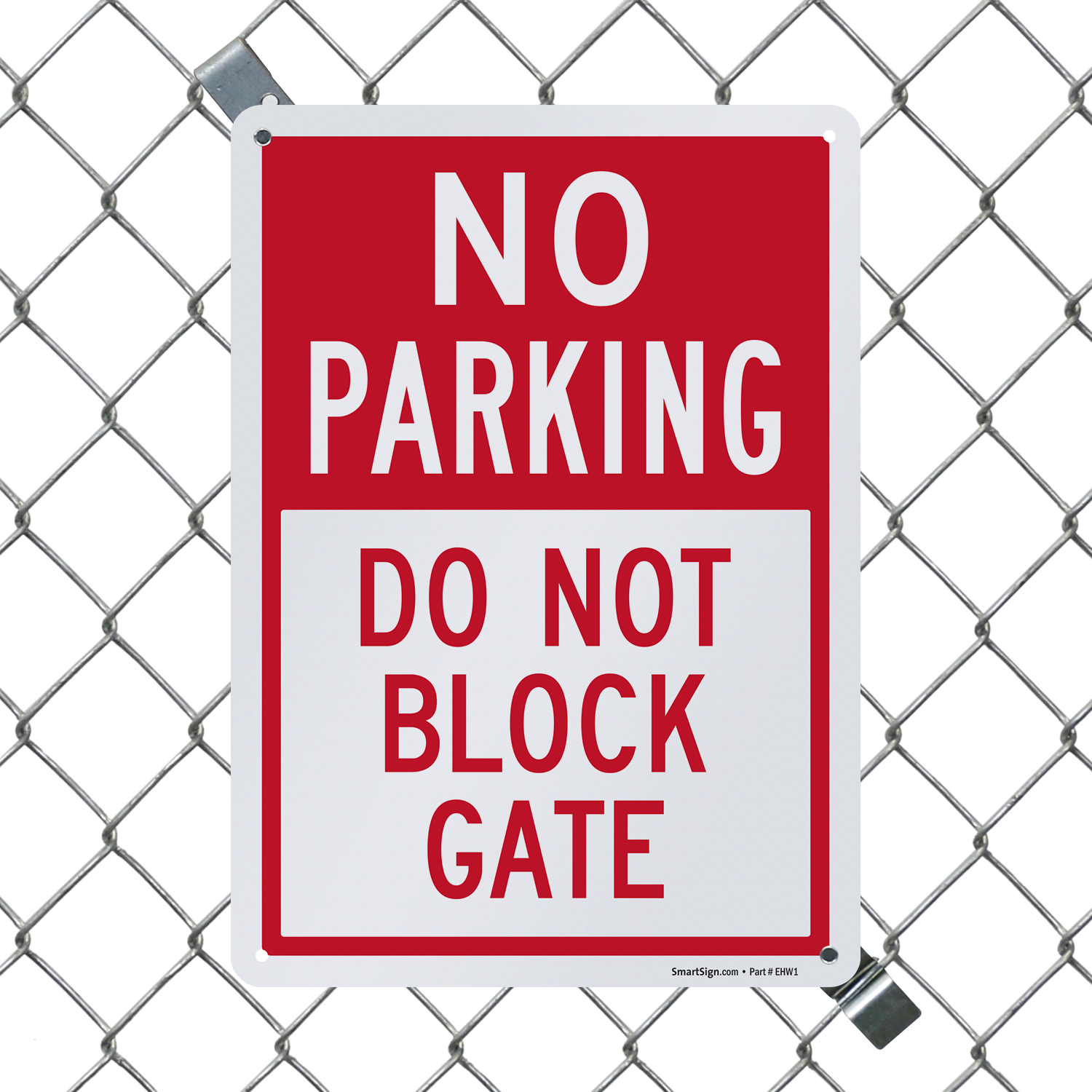 Do Not Block Gate Sign 12 x 18 Aluminum MyParkingSign K-5440-AL-12x18 SmartSign No Parking 