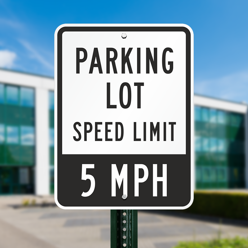 Parking Lot Sign Speed Limit 5 Mph Sign Sku K 6687