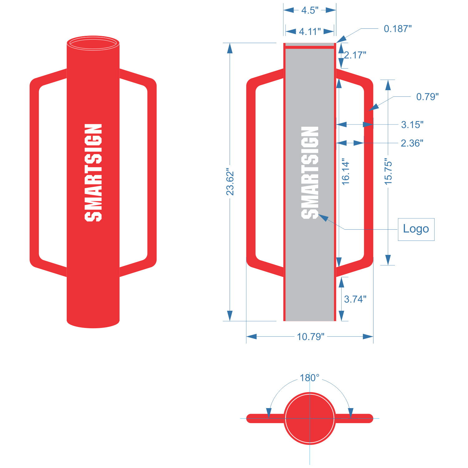 Heavy Steel Post Driver for Sign Posts, SKU POUNDER22