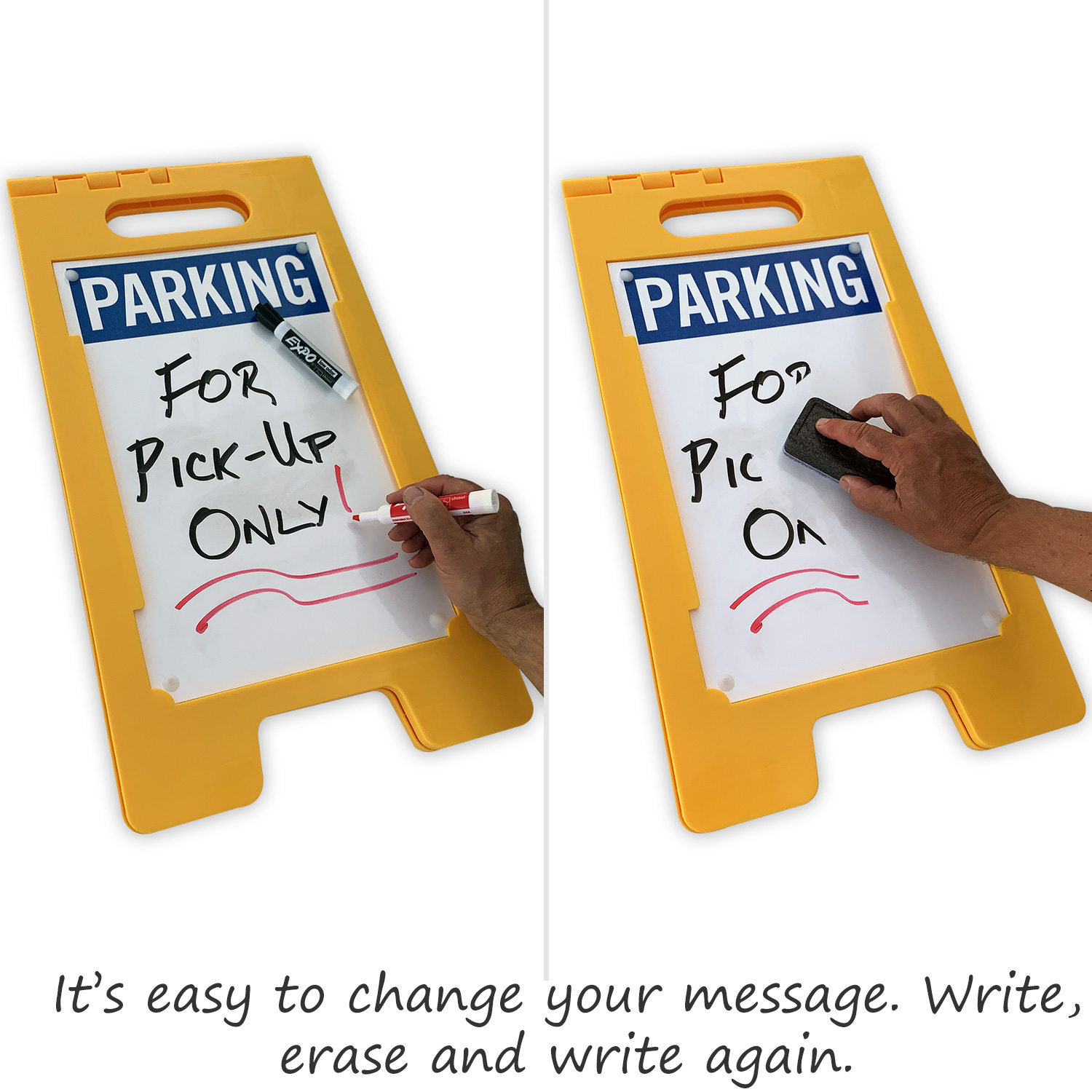 Parking Standing Floor Sign Blank WriteOn & DryErase Signs