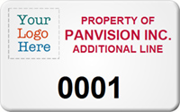 SunGuard Asset Label Add Company Name with Numbering