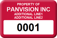 Asset Label Company Name with Numbering