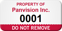 Customized Do Not Remove Asset Tag