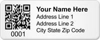 QR Code Asset Tag Add Address City State