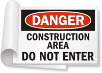 Danger: Construction Area Do Not Enter Sign Book