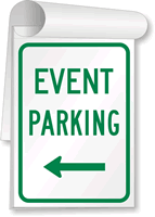 Event Parking Left Arrow Sign Book