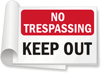 No Trespassing  Sign Book