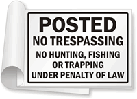 No Trespassing No Hunting Fishing Trapping Sign Book