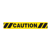 Caution with Hazard Stripes