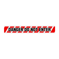 Danger: Do Not Enter with Warning Stripes