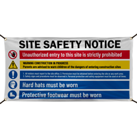 Jobsite Safety Unauthorized Entry Prohibited Banner