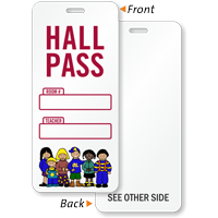 School Hall Pass Tag School Kids Symbol