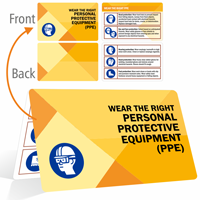 Wear The Right PPE Bi Fold Safety Wallet Card