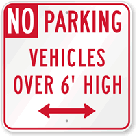 Custom No Parking Vehicles Sign