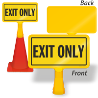 Exit Only ConeBoss Sign