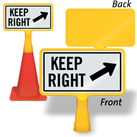 Keep Right ConeBoss Sign