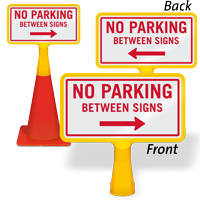 No Parking Between Signs ConeBoss Sign