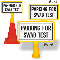 Parking for Swab Test ConeBoss Sign