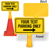Parking Only Add Your Text Custom ConeBoss Sign