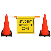 Student Drop   Off Zone ConeBoss Sign