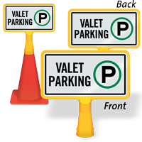 Valet Parking ConeBoss Sign