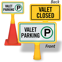 Valet Closed ConeBoss Sign