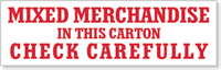 Mixed Merchandise Label