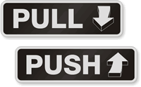 Pull Push Signs Set