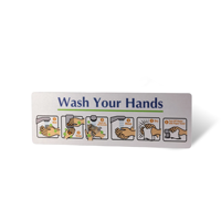 | Diamond Plate Hand Washing Sign