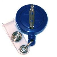 Economy Badge Reel, Clip On   Blue